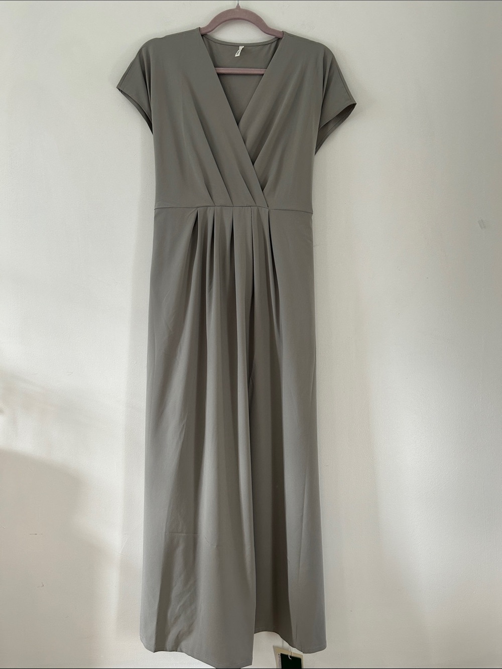 HALARA Breezeful™ V Neck Short Sleeve Pocket Tie Back Quick Dry Maxi Dress Large